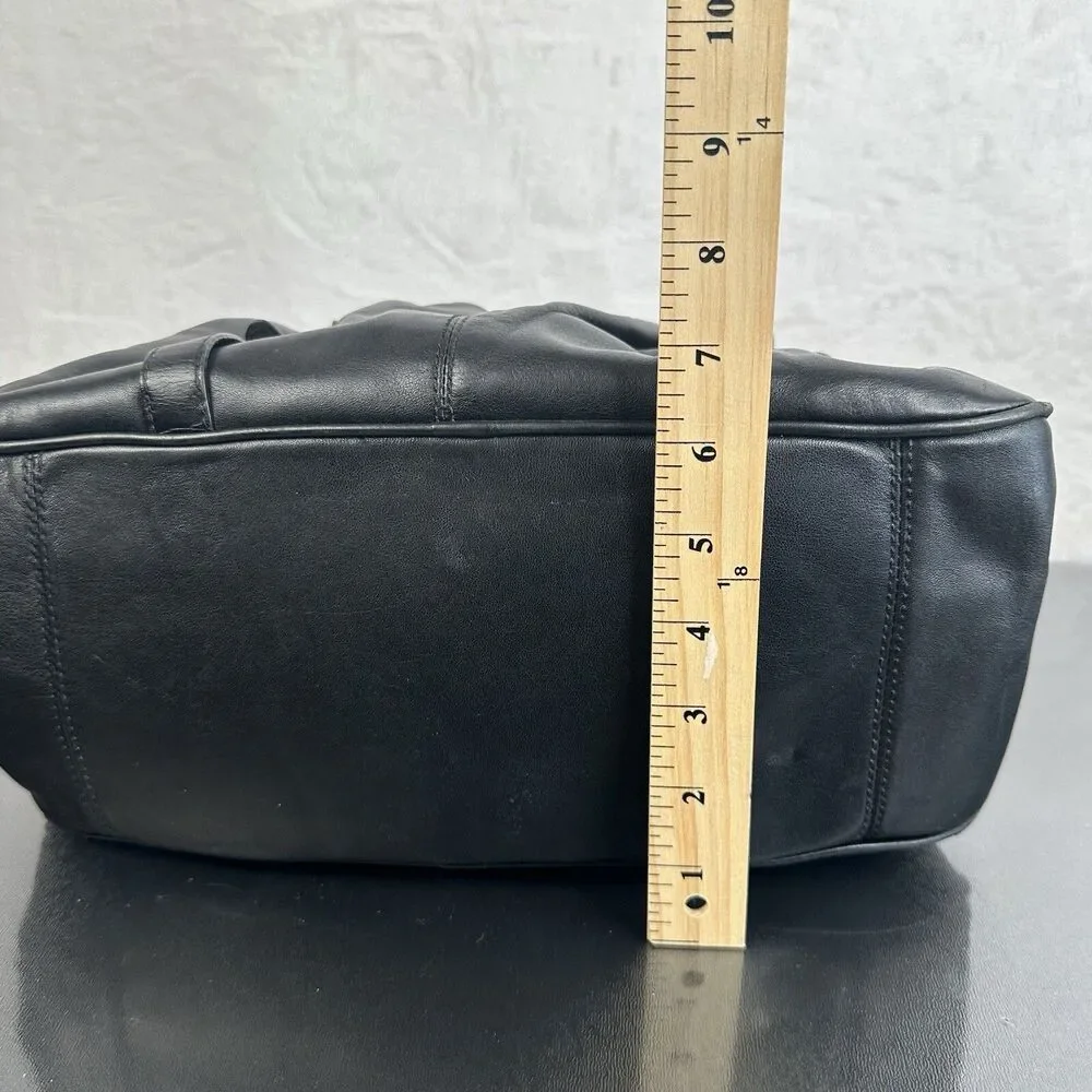 Cole Haan Cornelia Women's Triple Zip Satchel Handbag Black-Smooth Soft Leather